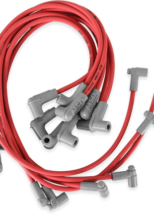 MSD 31299 Super Conductor Spark Plug Wire Set Red