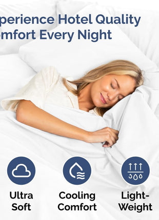 Queen Pillow Cases Set of 2 - Ultra Soft Cozy Pillowcase Covers - White | Hotel Quality, Comfortable Bedding for Women, Men, Kids & Teens, Machine Washable Pillow Protectors, 2 Piece Set, Queen Size