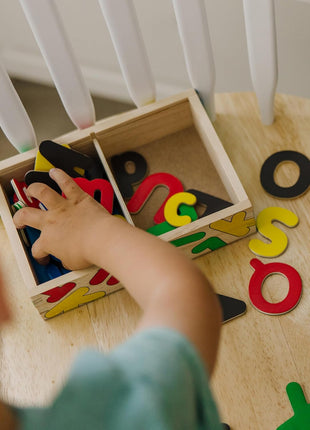 Melissa & Doug Deluxe Magnetic Letters and Numbers Set – 89 Wooden Alphabet Magnets & Numbers, Educational Learning Toys for Preschool Kids Ages 3+