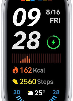 XIAOMI Smart Band 9 Global Version (2024) 1.62inch Amoled Display | 233 mAh Battery | up to 21 Days of Battery Life | Over 150 Workout Modes | BT 5.4 | 50M Water Resistant - Glacier Silver