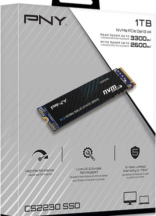 PNY CS2230 500GB M.2 NVMe Internal Solid State Drive (SSD) - M280CS2230-500-RB