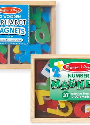 Melissa & Doug Deluxe Magnetic Letters and Numbers Set – 89 Wooden Alphabet Magnets & Numbers, Educational Learning Toys for Preschool Kids Ages 3+