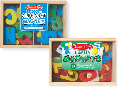 Melissa & Doug Deluxe Magnetic Letters and Numbers Set – 89 Wooden Alphabet Magnets & Numbers, Educational Learning Toys for Preschool Kids Ages 3+