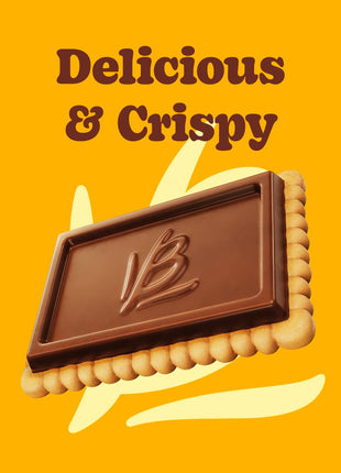 Bauducco Choco Biscuit Cookies ??Crispy Chocolate-Covered Biscuits, Individually Wrapped for Snacking, Dessert, and Lunch Boxes, 15.2 oz (Pack of 24)