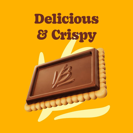 Bauducco Choco Biscuit Cookies ??Crispy Chocolate-Covered Biscuits, Individually Wrapped for Snacking, Dessert, and Lunch Boxes, 15.2 oz (Pack of 24)