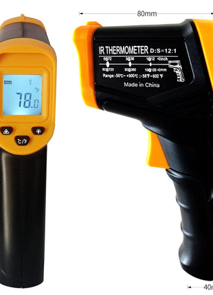 Digital Infrared Thermometer gun for cooking,BBQ,Pizza oven,Ir Thermometer with Backlight,-58°F~932°F(-50°C~500°C) Handheld Non Contact Heat Laser Temperature Gun (Not for Human)