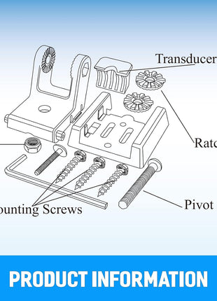 ArcViar XNT Transducer Mount, 7400931 Transducer Bracket for MHX XNT Model Transducer Mounting Plate, Fish Finder Mount & Transducer Mounting Arm for XHS Model Transducers