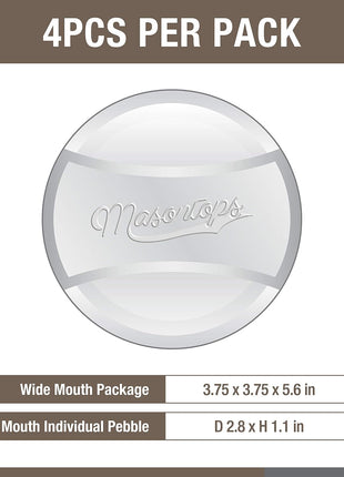 Masontops Pickle Pebble Glass Infinity Weights for Fermenting   Pickling Weight Set   Wide Mouth Mason Jar Fermentation