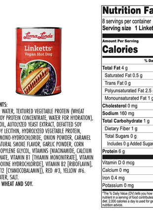 Loma Linda - Plant-Based Meats (Linketts® (15 oz.), 6 Pack)