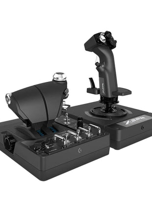 Logitech G X56 H.O.T.A.S Throttle and Joystick Flight Simulator Game Controller, 4 Spring Options, +189 Programmable Controls, RGB Lighting, 2x USB, PC - Black