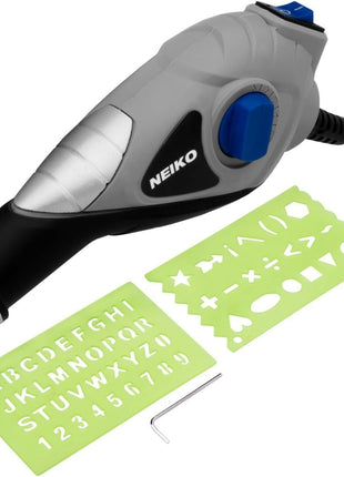 NEIKO 10576A Handheld Electric Engraver Tool, Etching Tool, 120V, Tungsten Carbide Tip, Electric Engraving Pen for Metal, Wood, Glass, & Plastic, Engraving Machine Scriber, Customizer Etcher Stencils