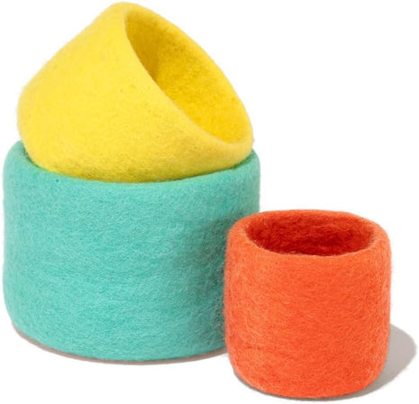 Lovevery, Nesting Felt Baskets (3), Perfect for Your Toddler Starting at 13 Months+