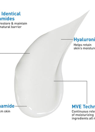CeraVe PM Facial Moisturizing Lotion, Night Cream with Hyaluronic Acid and Niacinamide, Ultra-Lightweight, Oil-Free Moisturizer for Face, 3 Ounce
