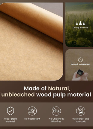 Parchment Paper Sheets, 9x13 In Non Stick Precut Baking Parchment for Baking, Grilling, Air Fryer, Steaming, and More (Unbleached)   Quarter Sheet Size, Perfect for Bread, Cakes, Cookies, 100PCS
