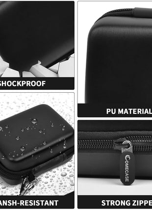Comecase Digital Camera Case for Kodak PIXPRO FZ55/FZ45, Black | Hard EVA Shell,Pre-Cut Foam, Accessories Mesh Pocket, Wrist Strap, Compact for Travel, School and Daily Storage. Case only