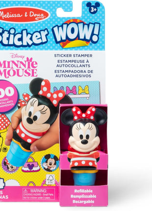 Melissa & Doug Sticker Wow!TM 24-Page Activity Pad and Sticker Stamper, 300 Stickers, Arts and Crafts Fidget Toy Collectible Character – Disney Minnie Mouse - for Kids Ages 3+ - FSC Certified