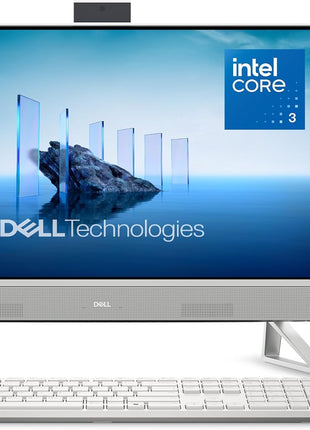 Dell 23.8" All-in-One Desktop, FHD, Intel Core 3 100U, Windows 11 Home | Intel Graphics, 512GB SSD, 8GB, Wi‐Fi 6E, Bluetooth, Keyboard & Mouse, Dolby Atmos Speakers, EC24250