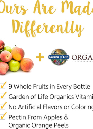 Garden of Life Organics Men's Gummy Vitamins - Berry - Certified Organic, Non-GMO, Vegan, Kosher Complete Multi - Methyl B12, C & D3 - Gluten, Soy & Dairy Free, 120 Real Fruit Chew Gummies