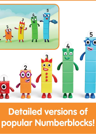 hand2mind Numberblocks Friends One to Five, Action Figure Set, Toy Figures & Playsets, Small Figurines for Kids, Counting Blocks, Numbers for Toddlers, Math Toys, Kids Birthday Gifts