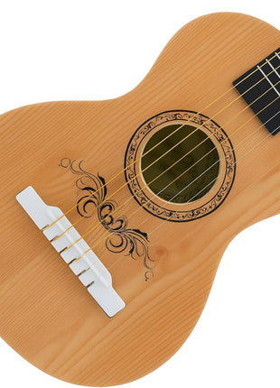 23" Acoustic Guitar, Kids 6 String Toy Guitar - Realistic Steel Strings - Beginner Practice First Musical Instrument for Children, Toddlers (Natural)