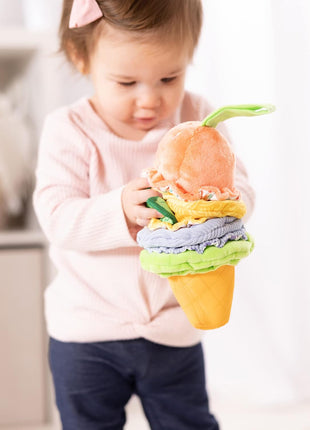 Melissa & Doug Ice Cream Take-Along Clip-On Infant Toy with Sound and Vibration