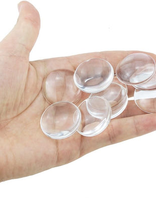 DLOnline 100 Pieces 30mm Transparent Glass Cabochons, Clear Glass Dome Cabochon, Non-calibrated Round 1.18 inch/30mm for Photo Pendant Craft Jewelry Making