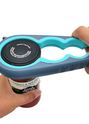 Otstar Jar Opener Bottle Opener and Can Opener for Weak hands, Seniors with Arthritis and Anyone with Low Strength, Mutil Jar Opener Get Lids Off Easily (Blue and Grey)