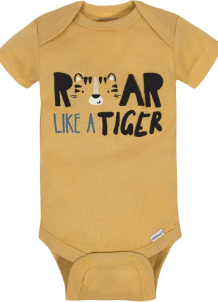 Onesies Brand baby boys 8-pack Short Sleeve Mix & Match Bodysuits and Toddler T Shirt Set, Dangerously Cute Tiger, 3-6 Months US