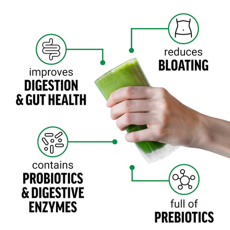 Force Factor Smarter Greens Superfoods Powder for Gut Health & Digestion | Greens Powder with Probiotics, Prebiotics & Digestive Enzymes to Reduce Bloating, Pomegranate Berry, 30 Servings