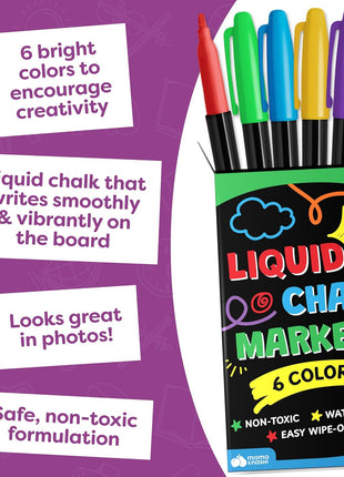 First Day of School Sign Board with Liquid Chalk Markers - 14 inchx11 inch Double-Sided & Reusable - My First and Last Day - Back to School Supplies Board for Kindergarten, Preschool