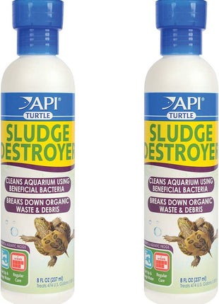 API TURTLE SLUDGE DESTROYER Aquarium Cleaner and Sludge Remover Treatment 8-Ounce Bottle