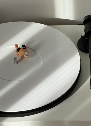 Turntable Mat Record Platter Slipmat: Acrylic Record Player Platter Vinyl Slip Mats for Turntables Antistatic Tighter & Defined Bass, White