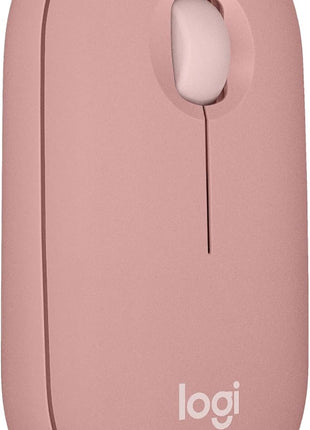Logitech Pebble Mouse 2 M350s Slim Bluetooth Wireless Mouse, Portable, Lightweight, Customizable Button, Quiet Clicks, Easy-Switch for Windows, macOS, iPadOS, Android, Chrome OS - Tonal Rose