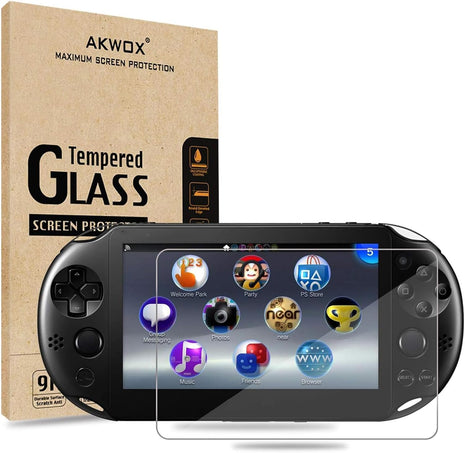 Screen Protector Compatible with PS Vita 2000 (Pack of 2), Premium HD Clear 9H Tempered Glass Screen Protective Film Max Clarity High Touch Accuracy Film