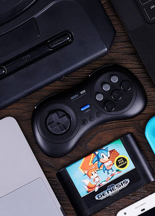 8Bitdo M30 Bluetooth Controller for Switch, Windows and Android, 6-Button Layout for SEGA's Classic Games (Black)