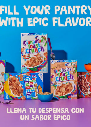 Cinnamon Toast Crunch Breakfast Cereal, Crispy Cinnamon Cereal, Mega Size, 27 oz