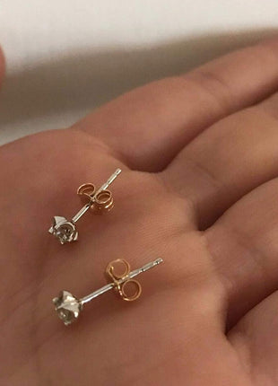 Orgrimmar 14K Gold Plated Earring Backs Yellow Ear Locking for Stud Ear Rings (3 Pairs)