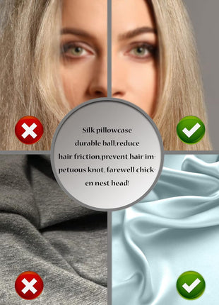 Mulberry Silk Pillowcase for Hair and Skin Standard Size 20 inchx 26 inch with Hidden Zipper Soft Breathable Smooth Cooling Pillow Covers for Sleeping(Haze Blue,1Pcs)