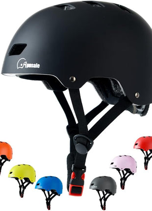 Bike Skateboard Helmet, 3 Sizes for Adult Youth Kids Women Men Boys Girls | Multi-Sport Certified Helmet for Scooter Bicycle Skate, Adjustable Lightweight Ventilated Helmet