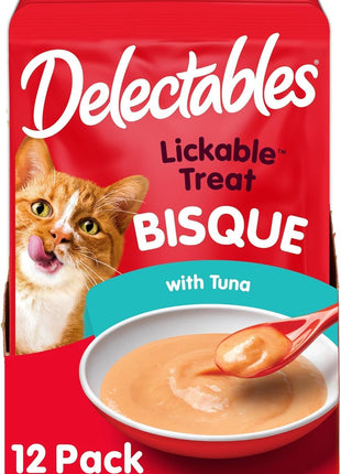 Delectables Bisque Lickable Wet Cat Treats - Chicken, Tuna & Shrimp, 12 count