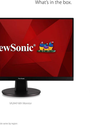 ViewSonic VA2447-MH 24 Inch Full HD 1080p Monitor with 100Hz, FreeSync, Ultra-Thin Bezel, Eye Care, HDMI, VGA Inputs for Home and Office