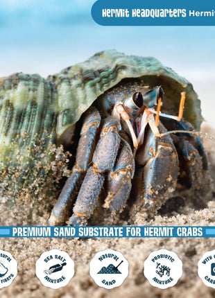 Fluker's All Natural Premium Hermit Crab Sand Substrate, Sand Mixture with Coconut Fiber, For Hermit Crab Tanks, 6 lbs.