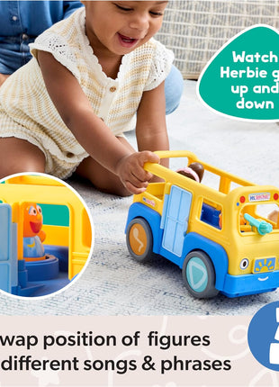 Ms. Rachel My First Learning School Bus Toy with 2 Figures & Sounds | Interactive School Bus With Two Figures, Plays Music And Sounds, Working Wheels, Toddler Toys For Girls And Boys Ages 1-3+