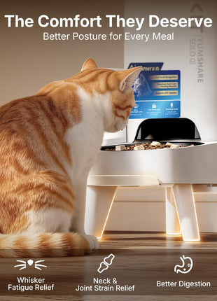 PETKIT Automatic Cat Feeder with Camera, Upgraded Multi-Cat Recognition, 2.4G&5G WiFi Pet Feeder with Freshness Preservation,3L Timed Food Dispenser with Low Food Sensor,Night Vision Motion Capturing