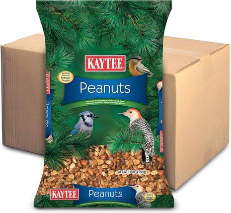Kaytee Shelled Peanuts for Cardinals, Blue Jays, Woodpeckers and Other Outside Wild Birds, 11 Pounds
