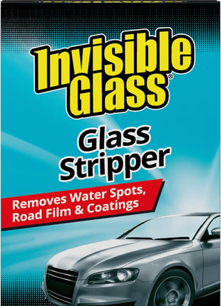 Invisible Glass 91411 Glass Stripper Water Spot Remover Kit – Cerium Oxide Based Auto Glass Polish for Windshields, Hard Water Spots, Road Films & Old Coatings – 4 Fl Oz
