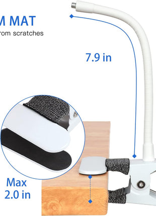 iTODOS Baby Monitor Mount Compatible with Nanit Pro Smart Baby Monitor & Flex Stand Baby Monitor, 8inches Flexible Arm Monitor Mount,Attach Your Baby Cam Wherever You Like-2Pack
