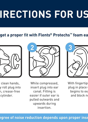 Flents Protechs Quiet Contour Foam Ear Plugs, NRR 33, 10 Pair, Green | Reusable Foam Ear Plugs for Sleeping, Snoring, Loud Noise, Traveling, Concerts, Construction, Studying, Work & Shooting