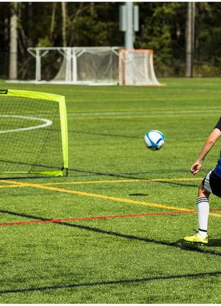 Franklin Sports Blackhawk Backyard Soccer Goal - Portable Pop Up Soccer Nets - Youth + Adult Folding Indoor + Outdoor Goals - Multiple Sizes + Colors