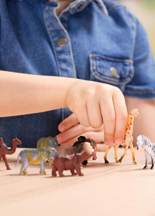 Terra by Battat Wild Animal Figurines Tube, 60 Mini Safari Figures, Animals | 60 realistic mini wild animal figures in a portable tube for pretend play, crafts, dioramas, sensory bins, Animals, 3+ Years